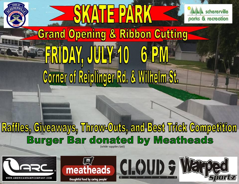 schererville skate park grand opening